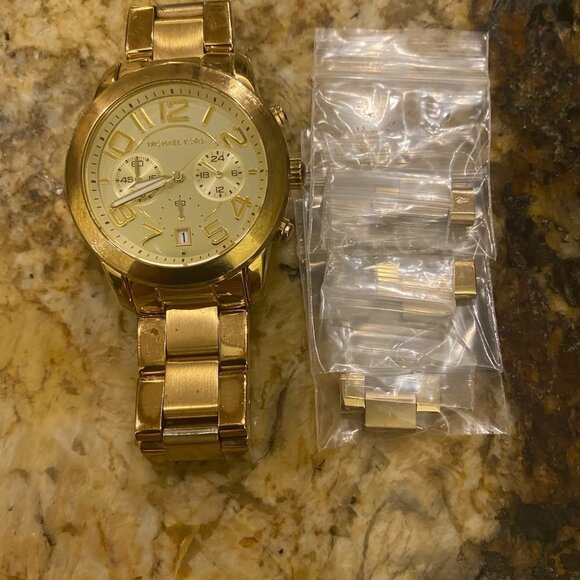 Michael Kors Unisex  Chronograph Mercer Gold MK5726 Watch Extra Links &  Working - Picture 7 of 7